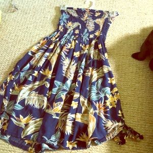 Floral blue sun dress